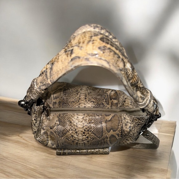 Coach Kristin Leather Python Embossed Hobo Shoulder Crossbody Shoulder Bag EUC - Picture 6 of 16